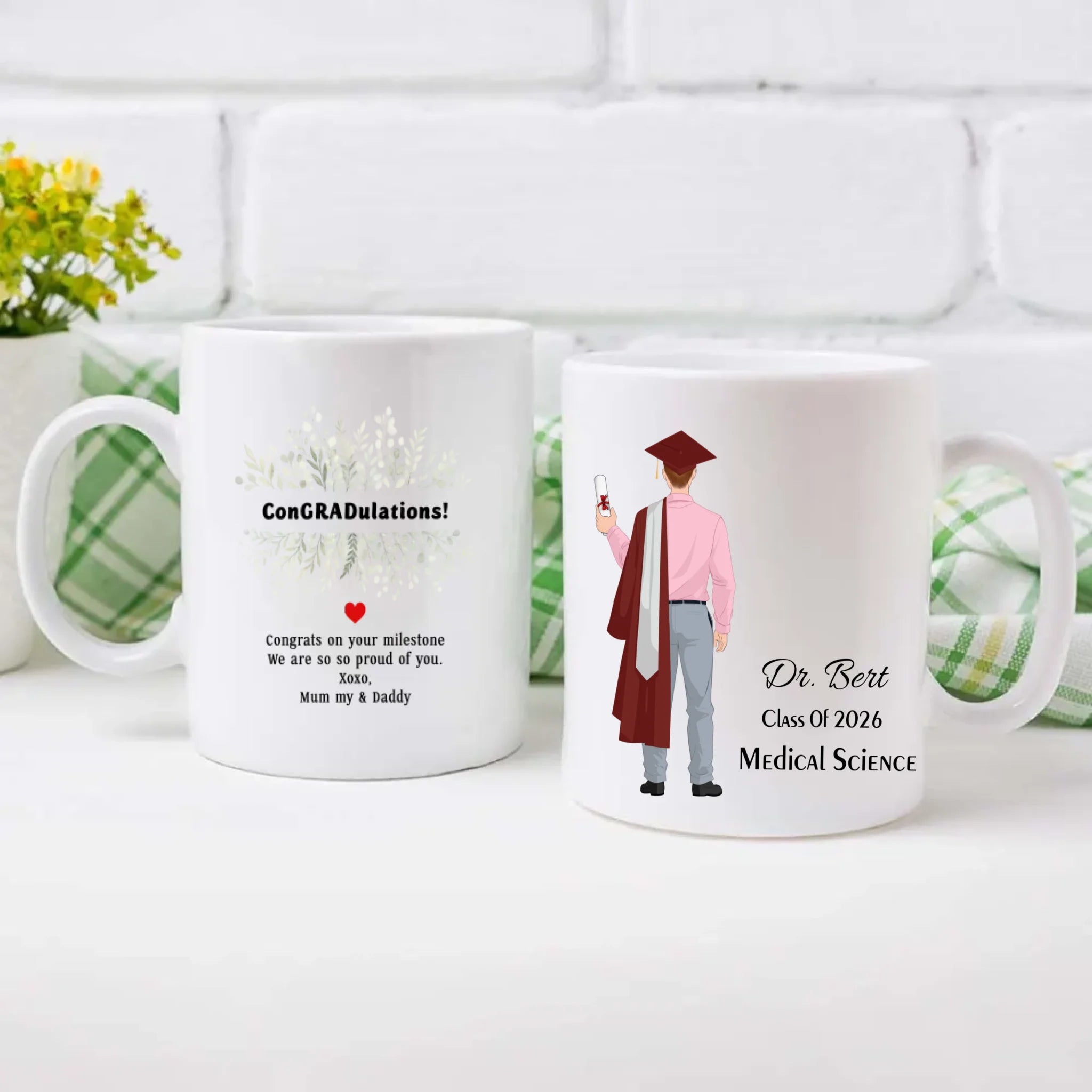 We Are So Proud of You – Personalized Graduation Mug Full of Love & Blessings | 89Prints