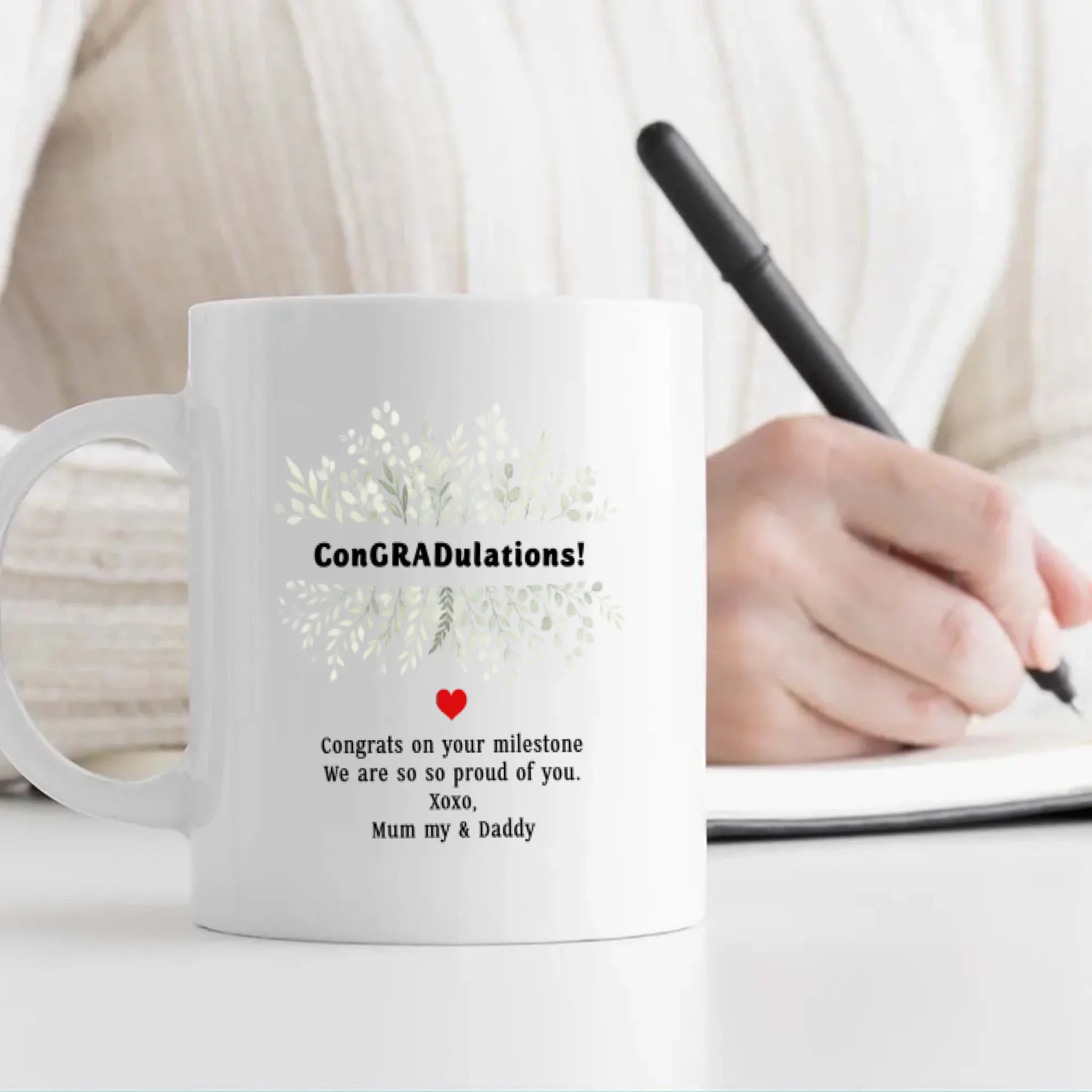 We Are So Proud of You – Personalized Graduation Mug Full of Love & Blessings | 89Prints