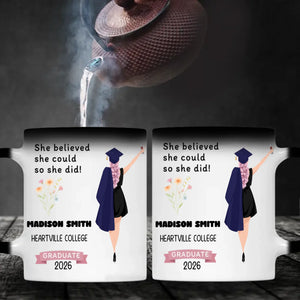 She Believed She Could, So She Did – Personalized Graduation Mug of Strength & Success | 89Prints