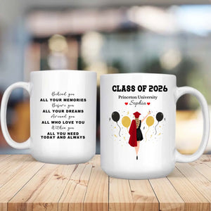 Personalized Graduation Mug – A New Beginning Filled With Love, Luck, and Our Pride | 89Prints