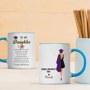 To My Daughter Graduation Mug – Personalized Gift of Love & Pride | 89Prints