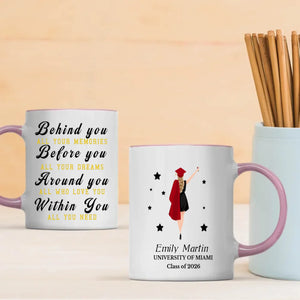 Elegant Graduation Mug – Thank You for Your Hard Work and Wishing You Great Success Ahead | 89Prints
