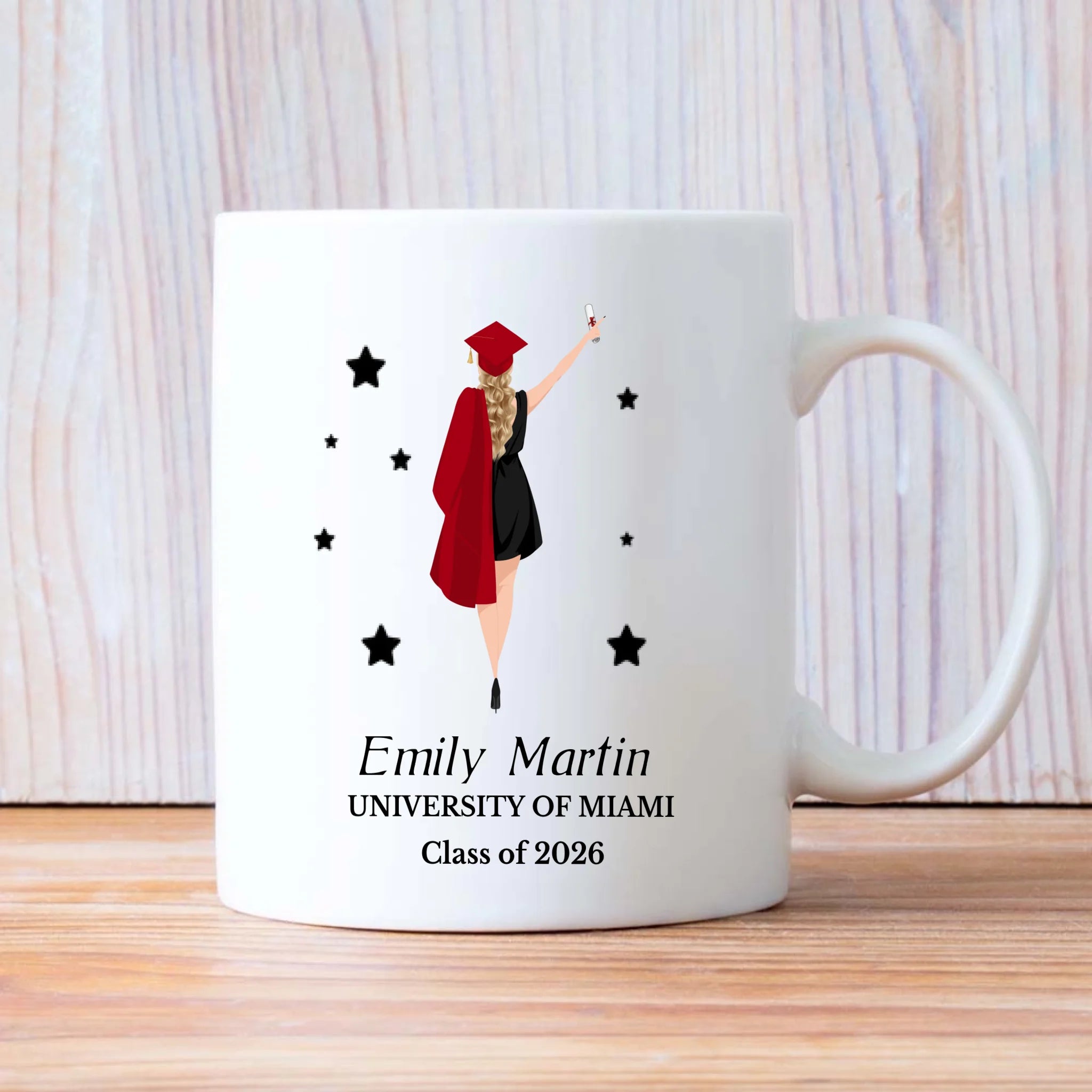 Elegant Graduation Mug – Thank You for Your Hard Work and Wishing You Great Success Ahead | 89Prints