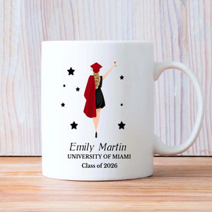 Elegant Graduation Mug – Thank You for Your Hard Work and Wishing You Great Success Ahead | 89Prints