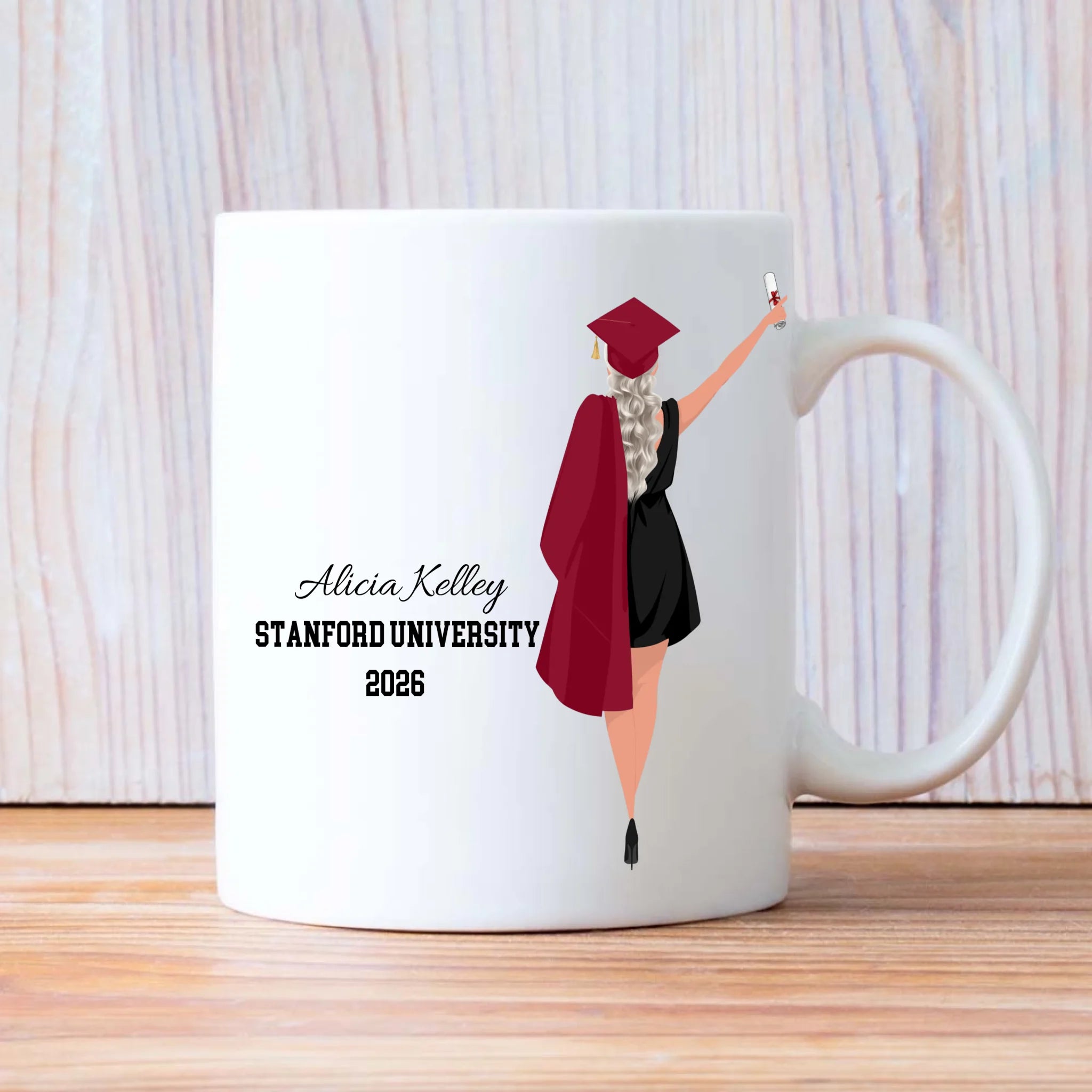 To My Daughter Mug – Fun Personalized Graduation Mug of Joy & New Beginnings | 89Prints