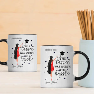 Personalized Graduation Mug – Celebrate Success with “The Tassel Was Worth the Hassle” | 89Prints
