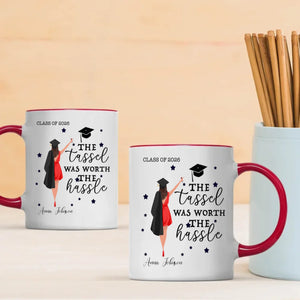 Personalized Graduation Mug – Celebrate Success with “The Tassel Was Worth the Hassle” | 89Prints