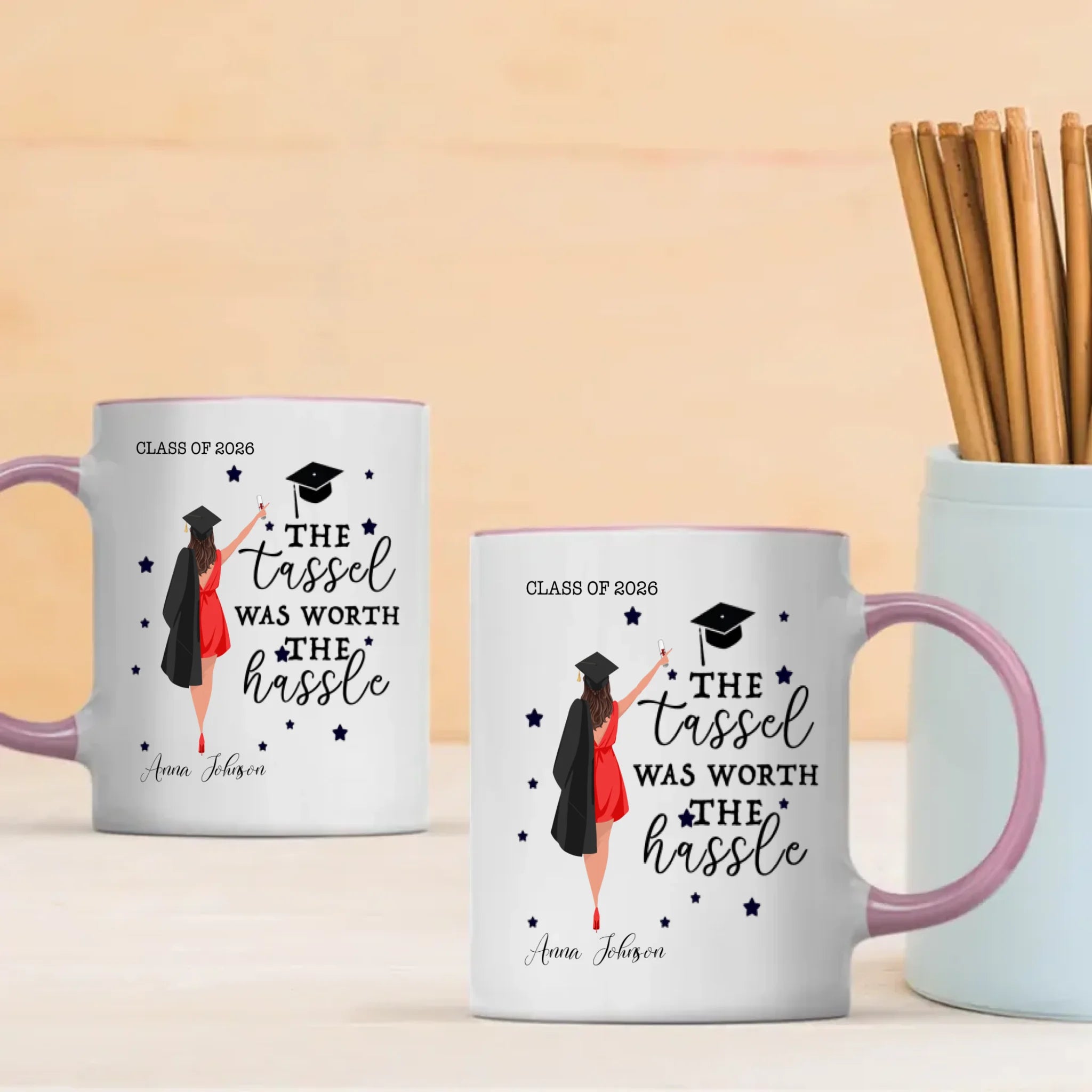 Personalized Graduation Mug – Celebrate Success with “The Tassel Was Worth the Hassle” | 89Prints
