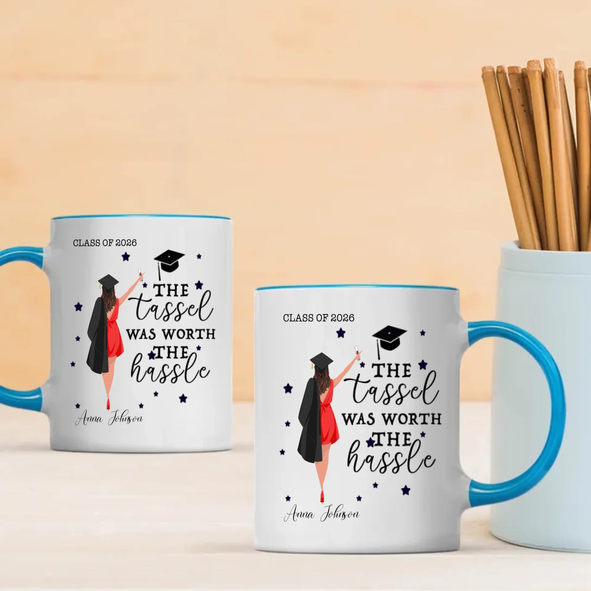 Personalized Graduation Mug – Celebrate Success with “The Tassel Was Worth the Hassle” | 89Prints