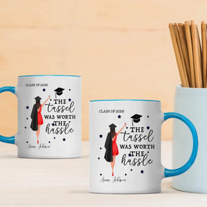 Personalized Graduation Mug – Celebrate Success with “The Tassel Was Worth the Hassle” | 89Prints