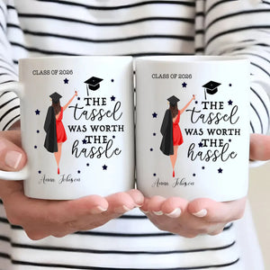 Personalized Graduation Mug – Celebrate Success with “The Tassel Was Worth the Hassle” | 89Prints