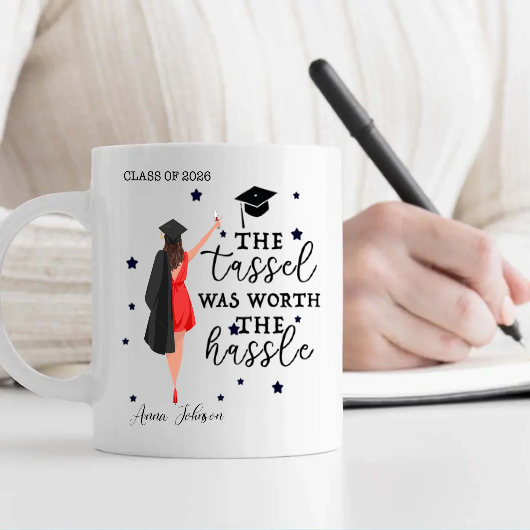 Personalized Graduation Mug – Celebrate Success with “The Tassel Was Worth the Hassle” | 89Prints
