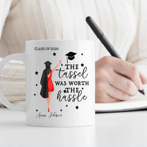 Personalized Graduation Mug – Celebrate Success with “The Tassel Was Worth the Hassle” | 89Prints