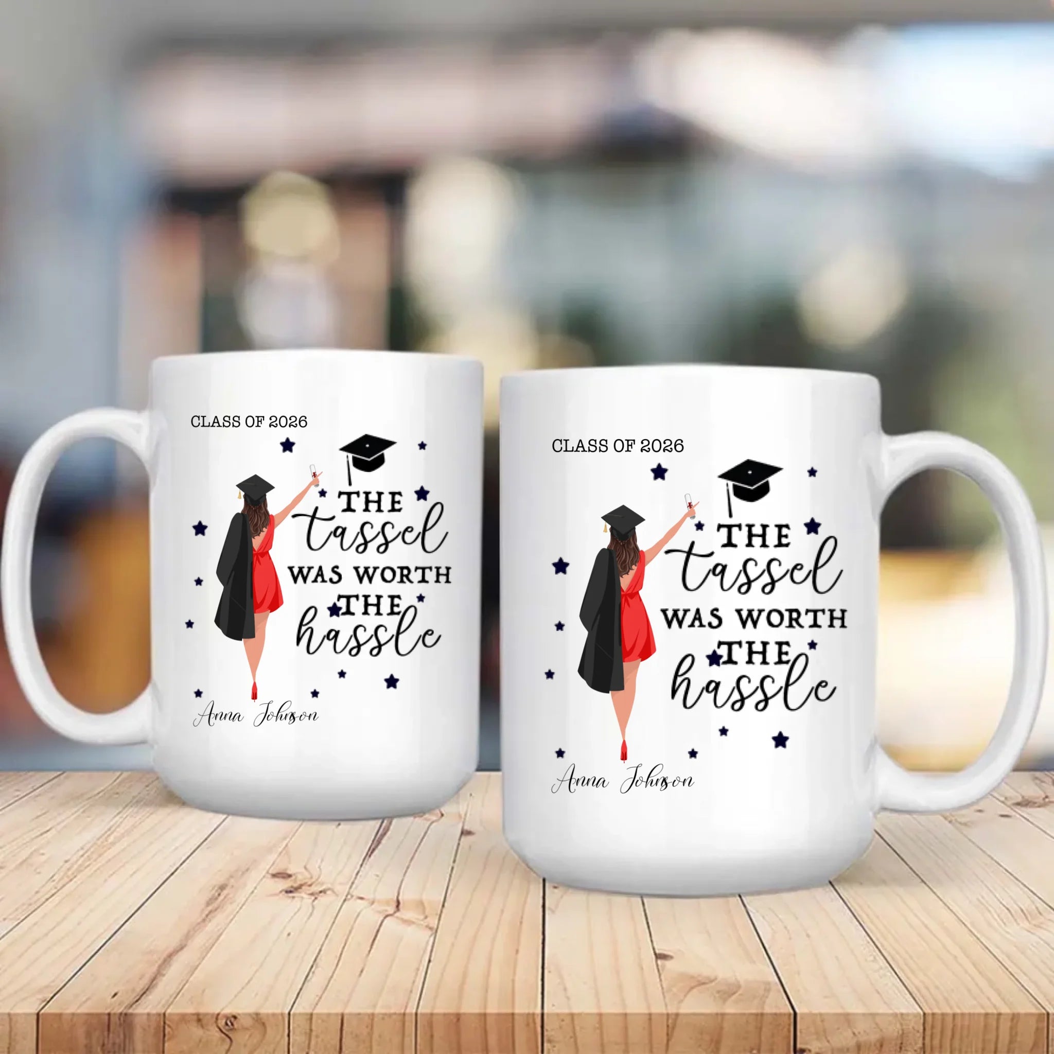 Personalized Graduation Mug – Celebrate Success with “The Tassel Was Worth the Hassle” | 89Prints