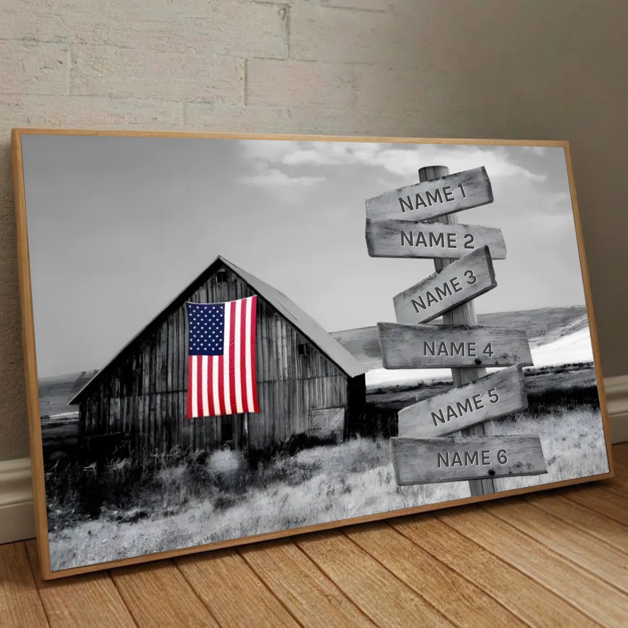 Custom Rustic Family Poster – A Warm Piece of Home Decor Filled with Love - 89Prints