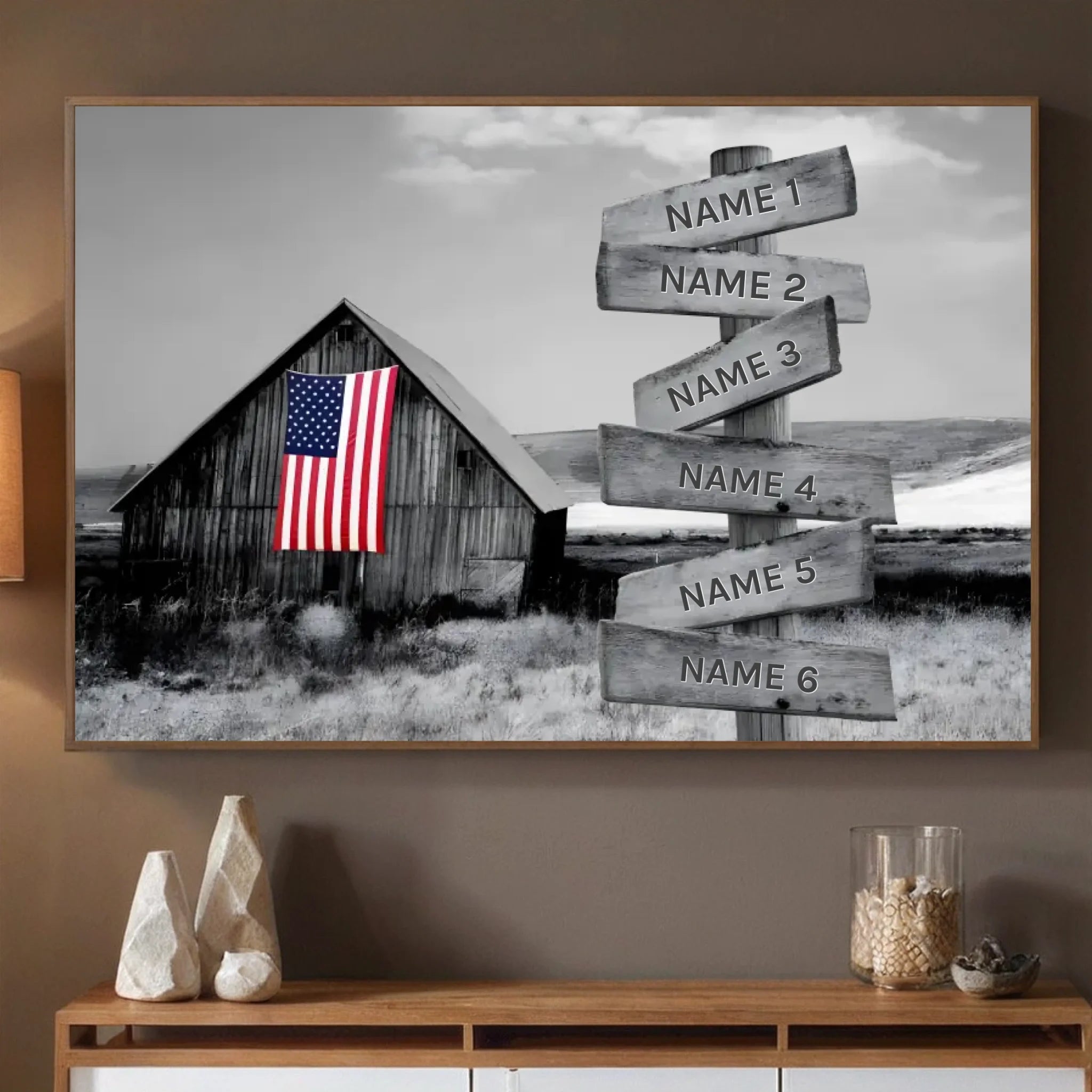 Custom Rustic Family Poster – A Warm Piece of Home Decor Filled with Love - 89Prints