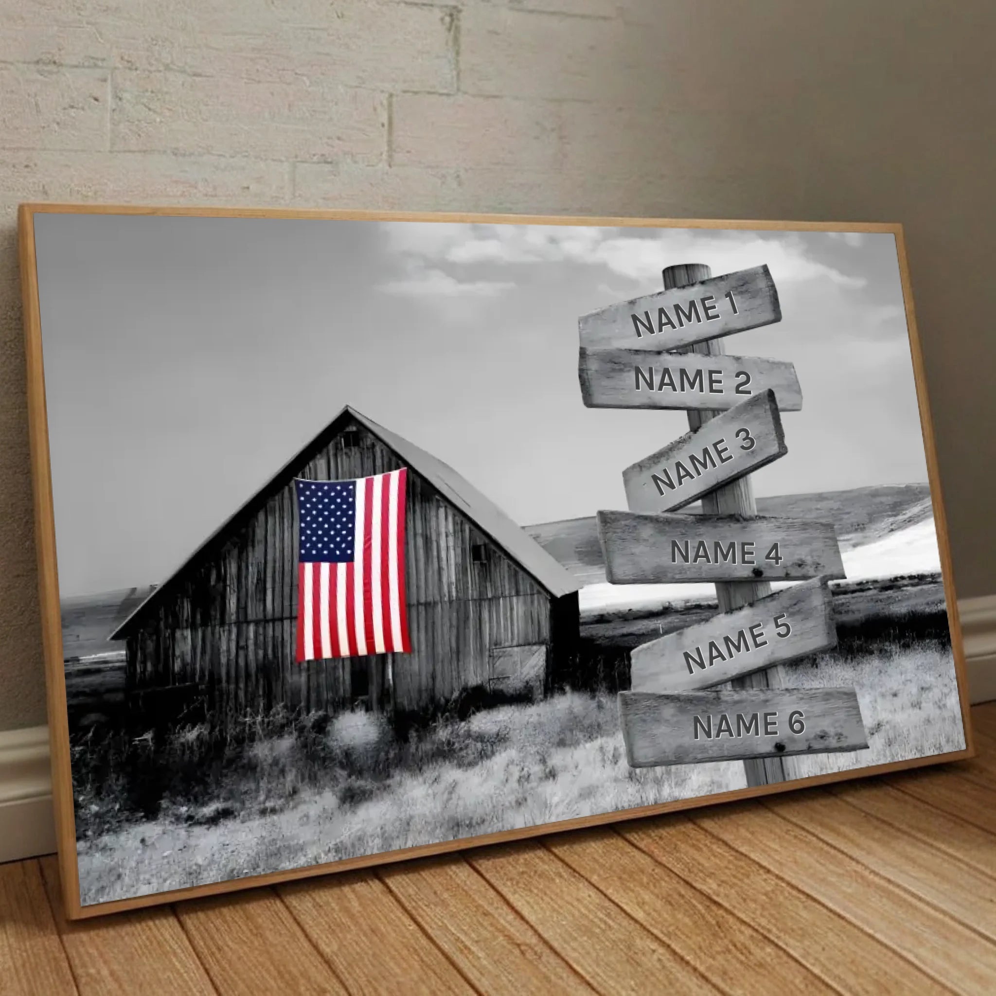 Custom Rustic Family Poster – A Warm Piece of Home Decor Filled with Love - 89Prints