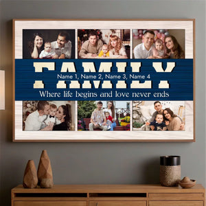 Where Life Begins & Love Never Ends Poster – Personalized Family Wall Art - 89Prints