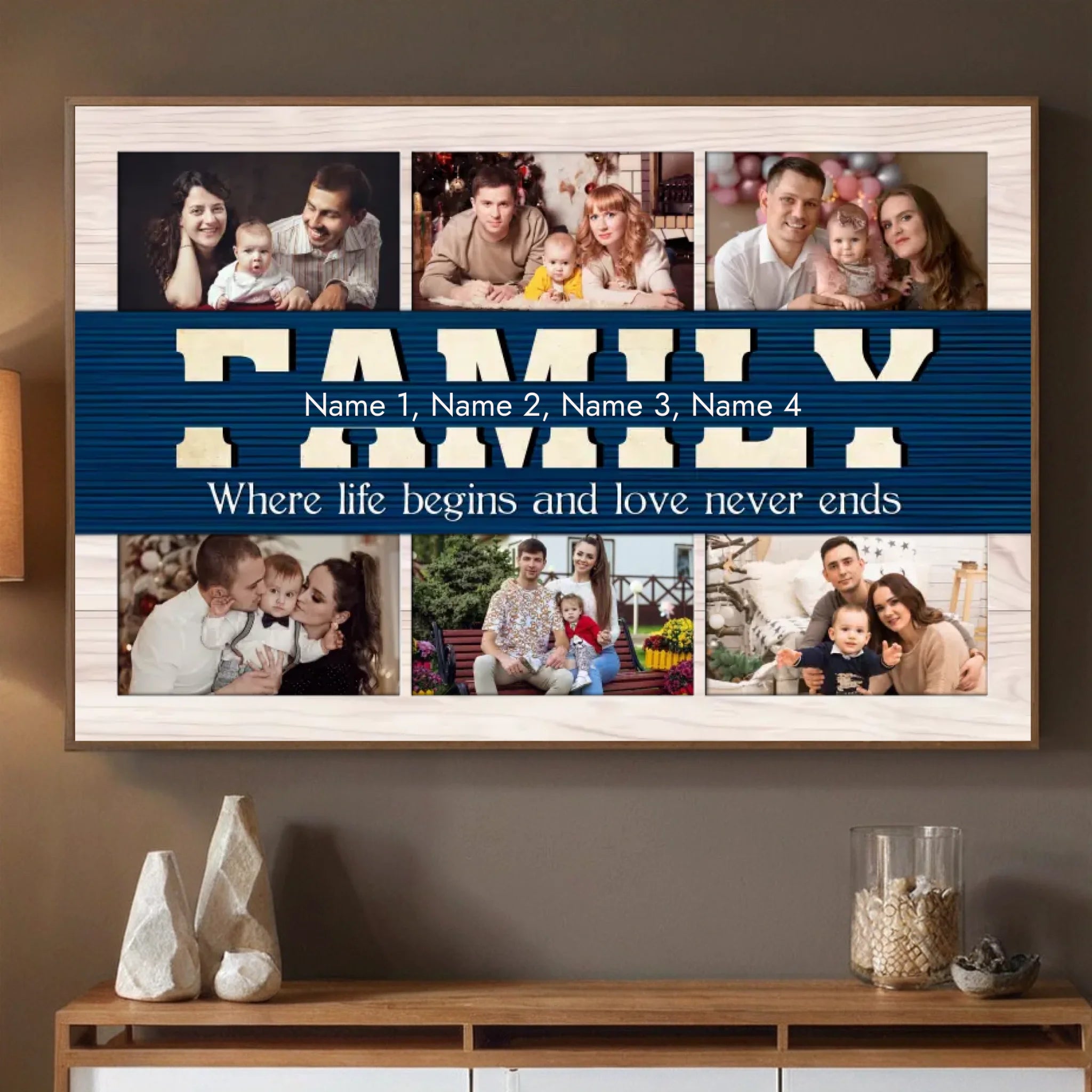 Where Life Begins & Love Never Ends Poster – Personalized Family Wall Art - 89Prints