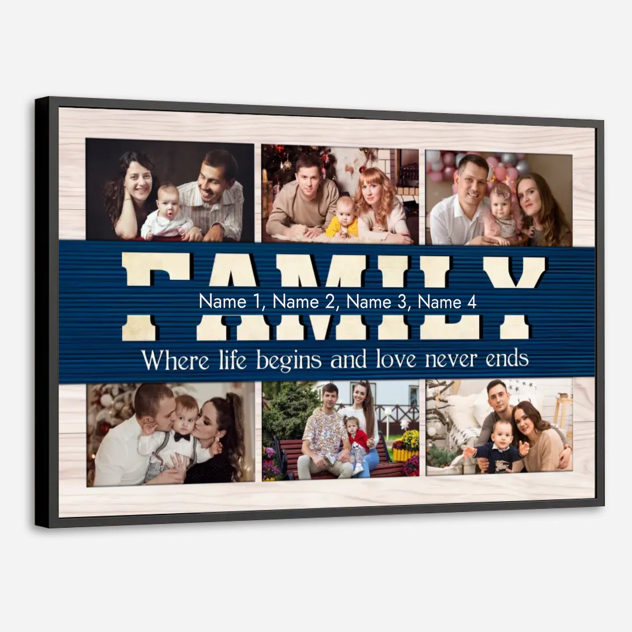 Where Life Begins & Love Never Ends Poster – Personalized Family Wall Art - 89Prints