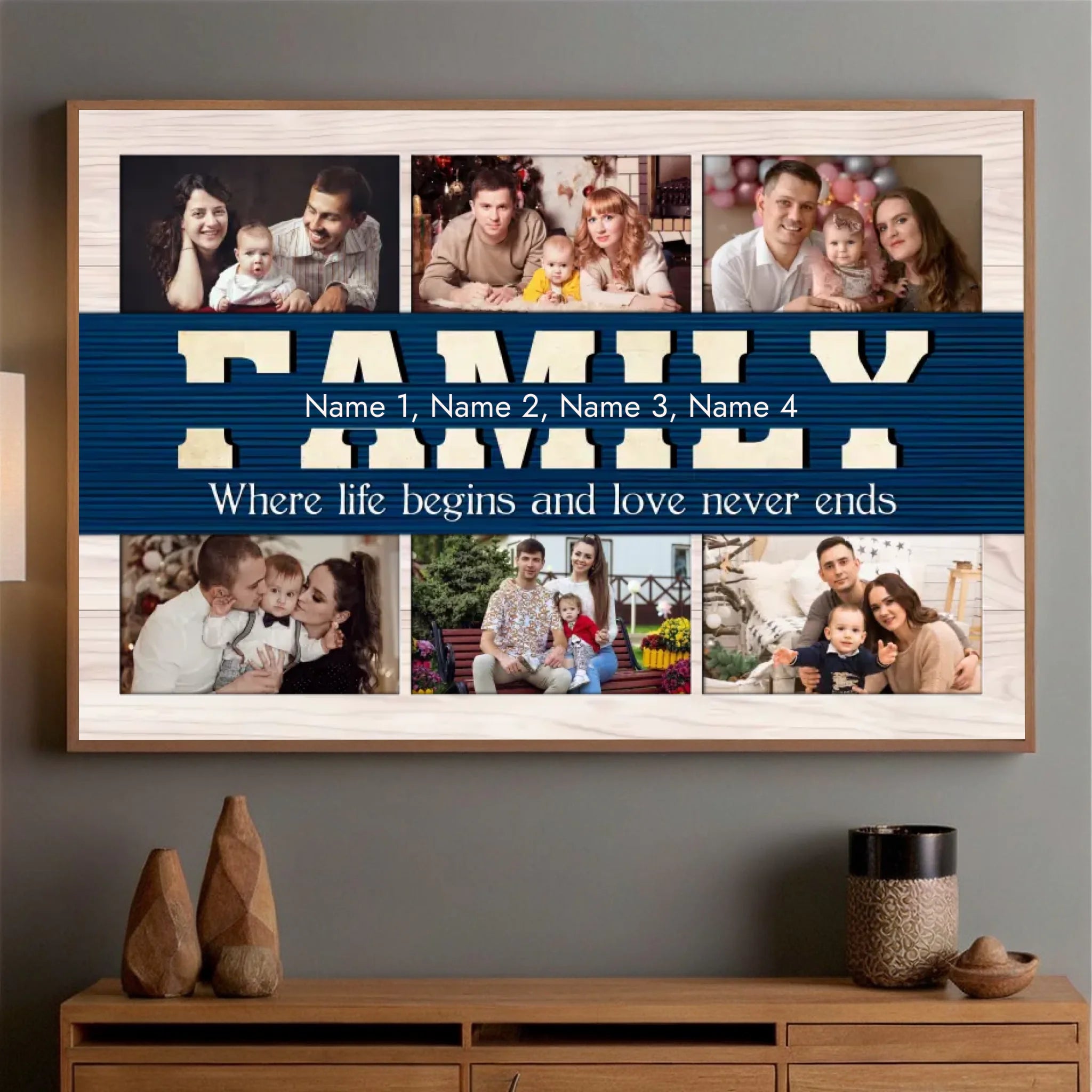 Where Life Begins & Love Never Ends Poster – Personalized Family Wall Art - 89Prints