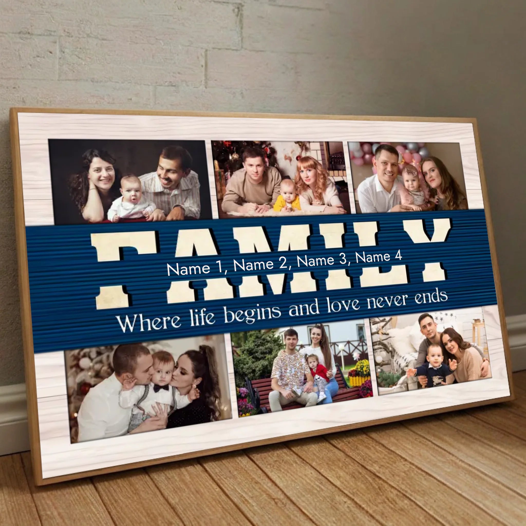 Where Life Begins & Love Never Ends Poster – Personalized Family Wall Art - 89Prints