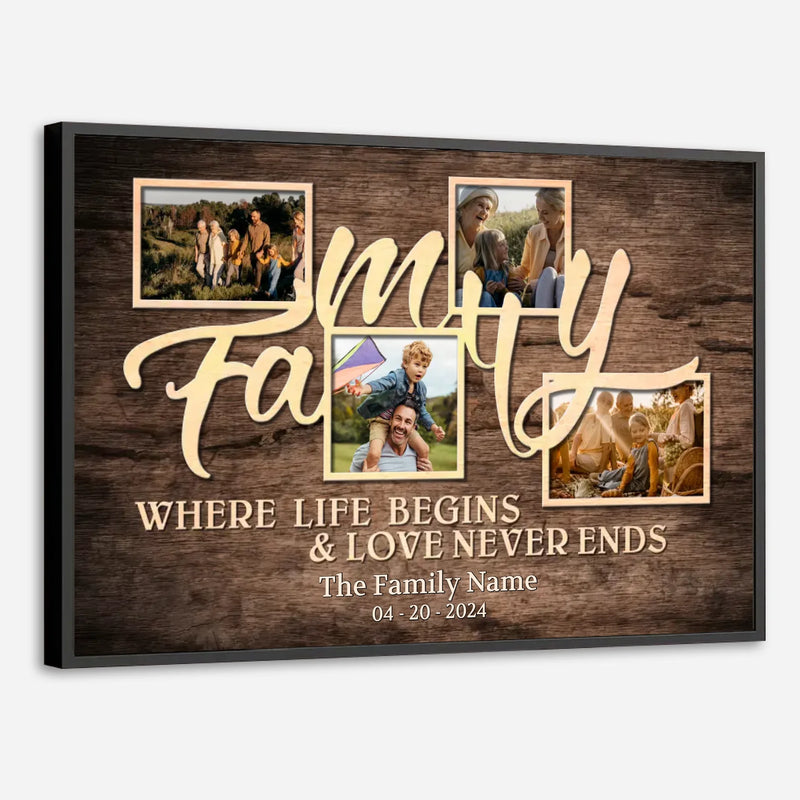 Personalized Family Poster – Where Life and Love Unite - 89Prints