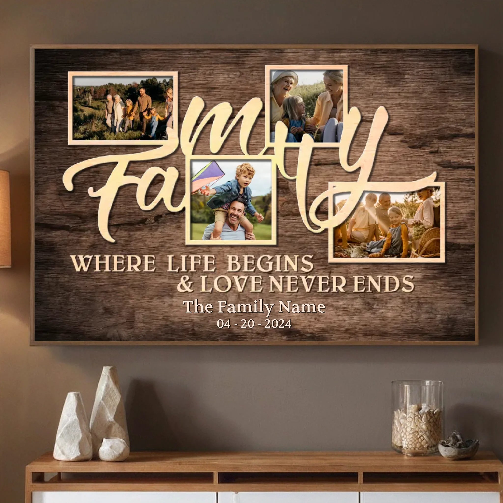 Personalized Family Poster – Where Life and Love Unite - 89Prints