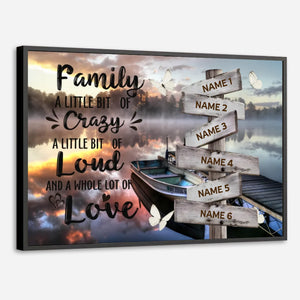 Personalized Family Poster – A Little Crazy, A Whole Lot of Love - 89Prints