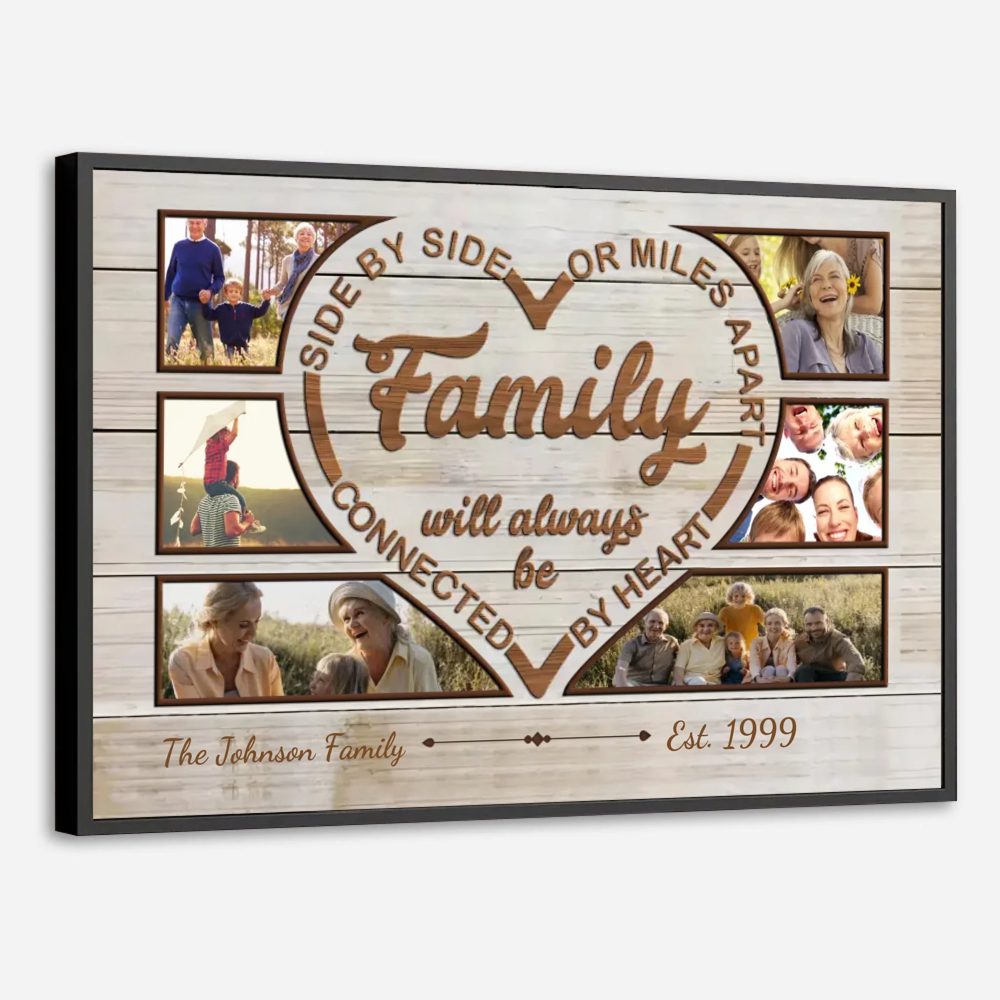 Forever Connected by Heart – Personalized Family Poster to Celebrate Love and Unity - 89Prints