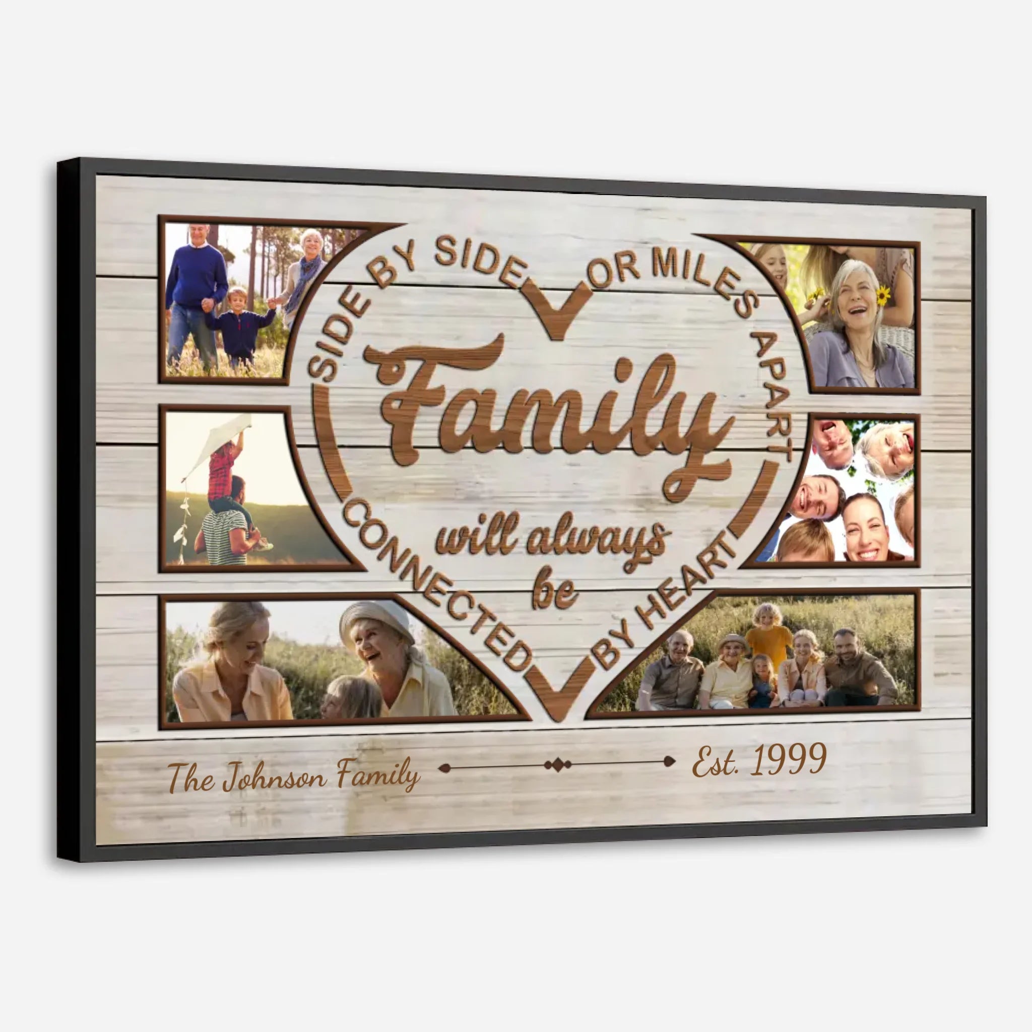 Forever Connected by Heart – Personalized Family Poster to Celebrate Love and Unity - 89Prints