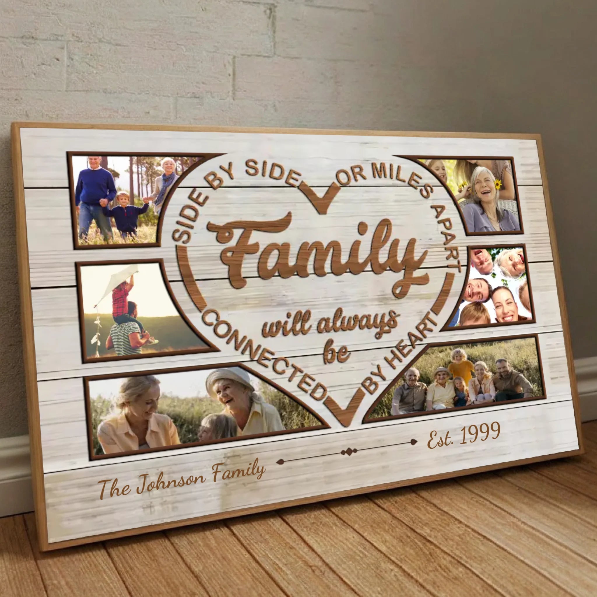 Forever Connected by Heart – Personalized Family Poster to Celebrate Love and Unity - 89Prints