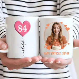 Minimalist Personalized Birthday Mug – Custom Photo, Name & Age Gift – 89Prints
