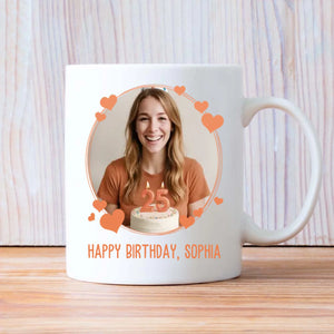 Minimalist Personalized Birthday Mug – Custom Photo, Name & Age Gift – 89Prints