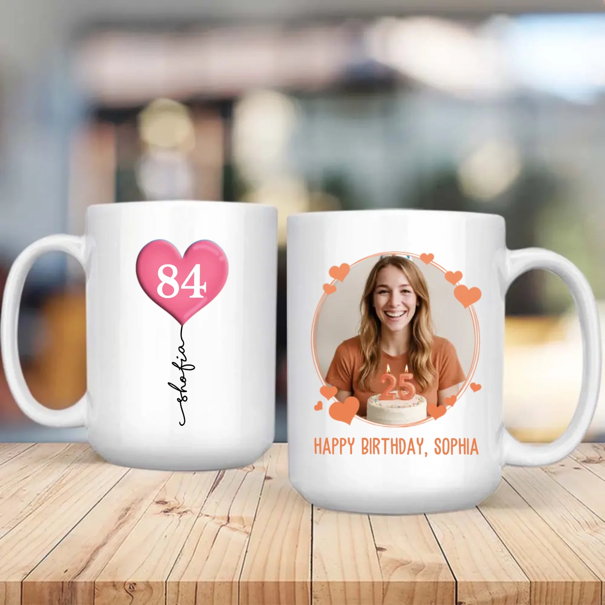 Minimalist Personalized Birthday Mug – Custom Photo, Name & Age Gift – 89Prints
