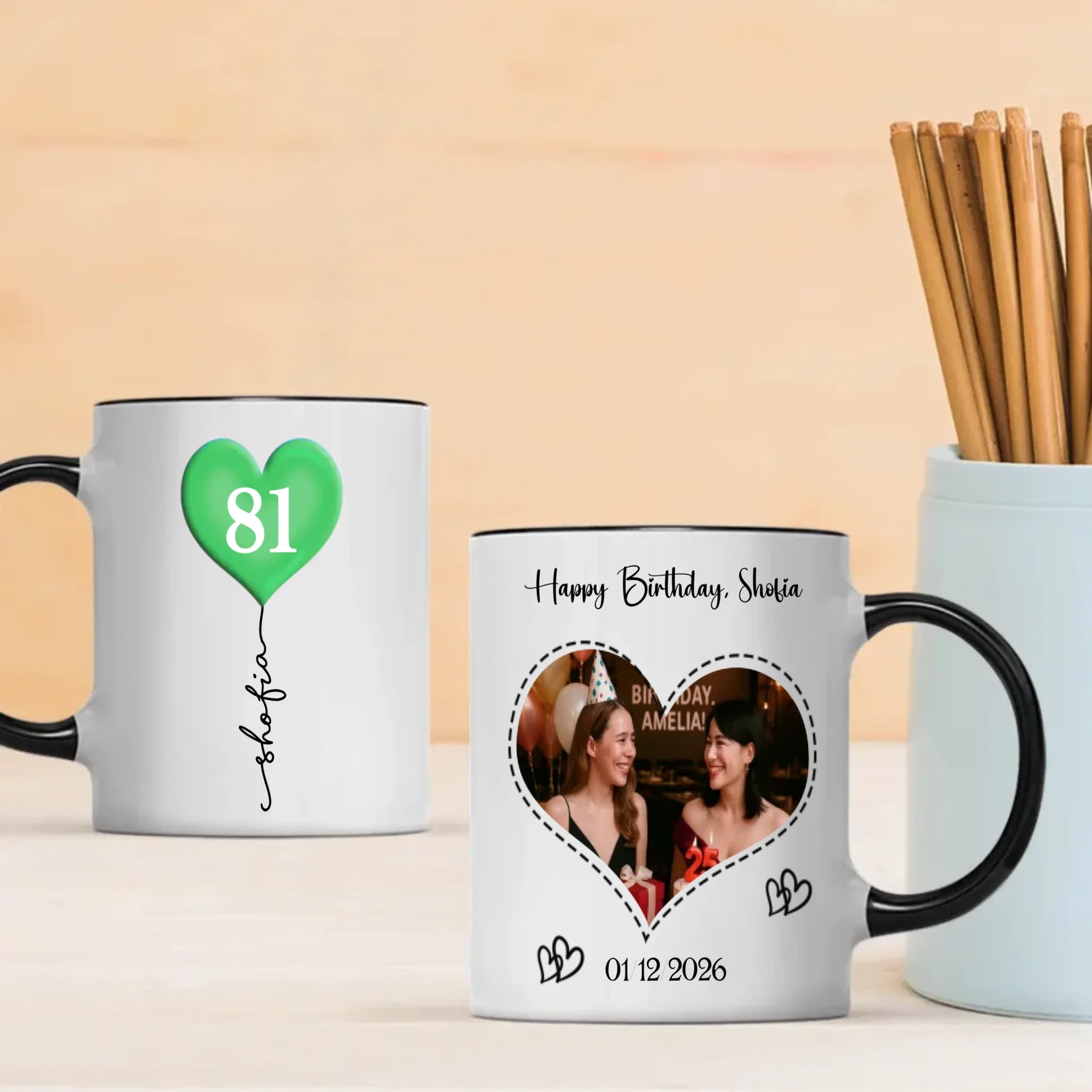 Personalized 81st Birthday Mug – Custom Photo Gift for Mom, Dad, Grandma, or Grandpa - 89Prints