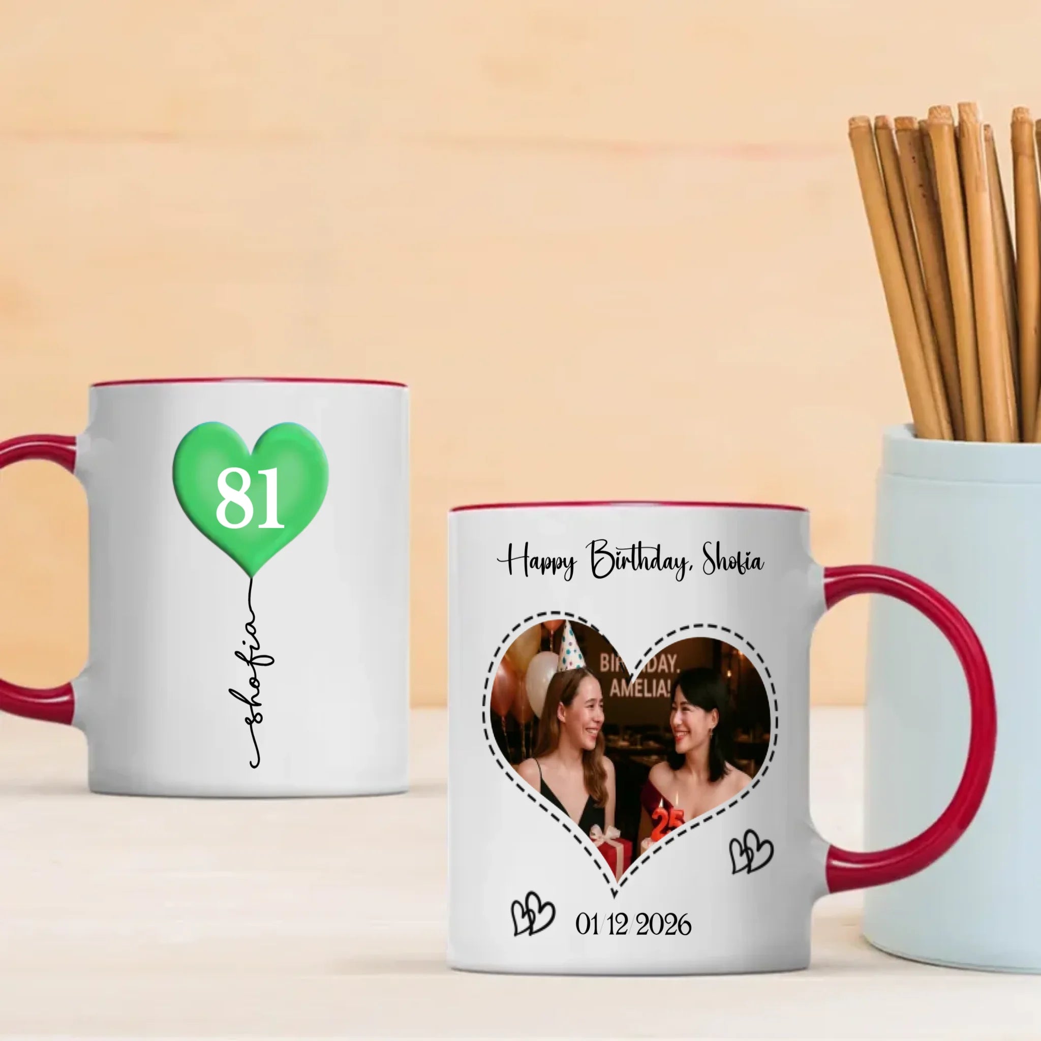 Personalized 81st Birthday Mug – Custom Photo Gift for Mom, Dad, Grandma, or Grandpa - 89Prints