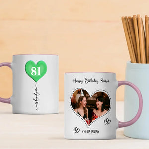 Personalized 81st Birthday Mug – Custom Photo Gift for Mom, Dad, Grandma, or Grandpa - 89Prints