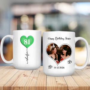 Personalized 81st Birthday Mug – Custom Photo Gift for Mom, Dad, Grandma, or Grandpa - 89Prints