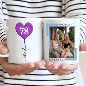 Personalized 78th Birthday Mug – Custom Photo Coffee Cup Gift - 89Prints