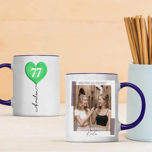 Custom 77th Birthday Mug – Personalized Photo Gift for Coffee Lovers - 89Prints