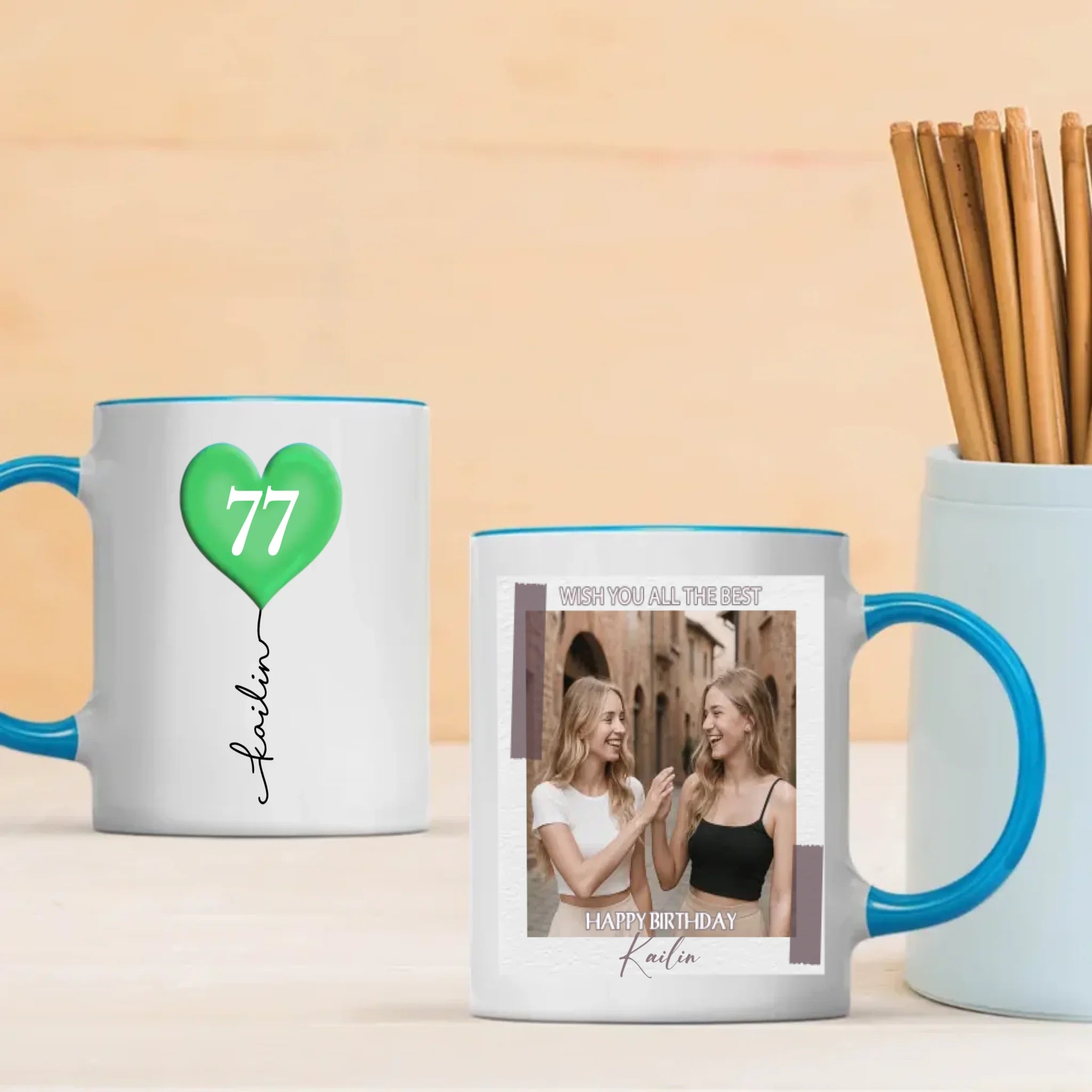 Custom 77th Birthday Mug – Personalized Photo Gift for Coffee Lovers - 89Prints