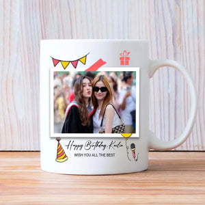 Personalized 76th Birthday Mug – Custom Photo Gift with Heart Balloon Design - 89Prints
