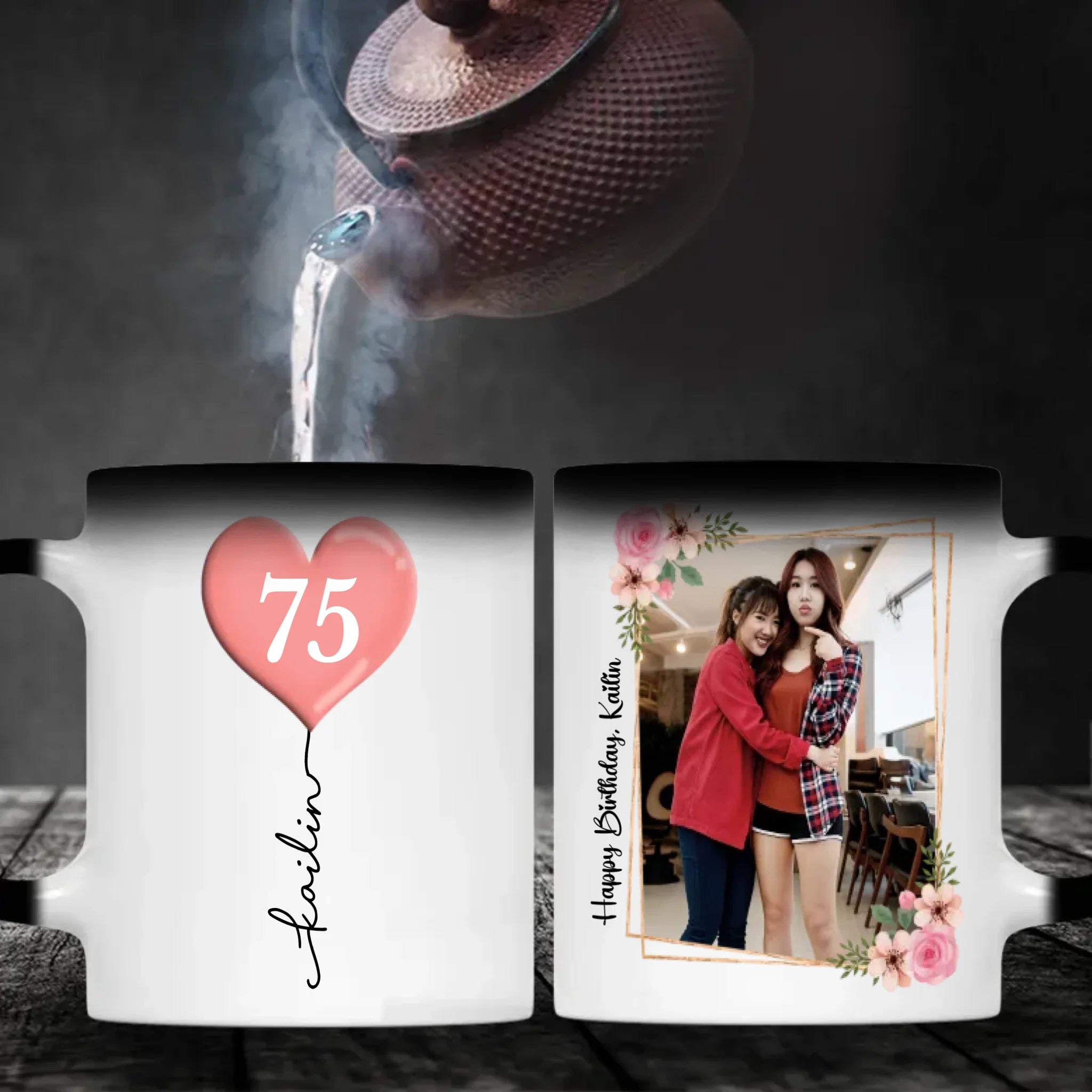 Personalized 75th Birthday Mug – Custom Photo Gift for 75 Year Old Mom or Dad - 89Prints