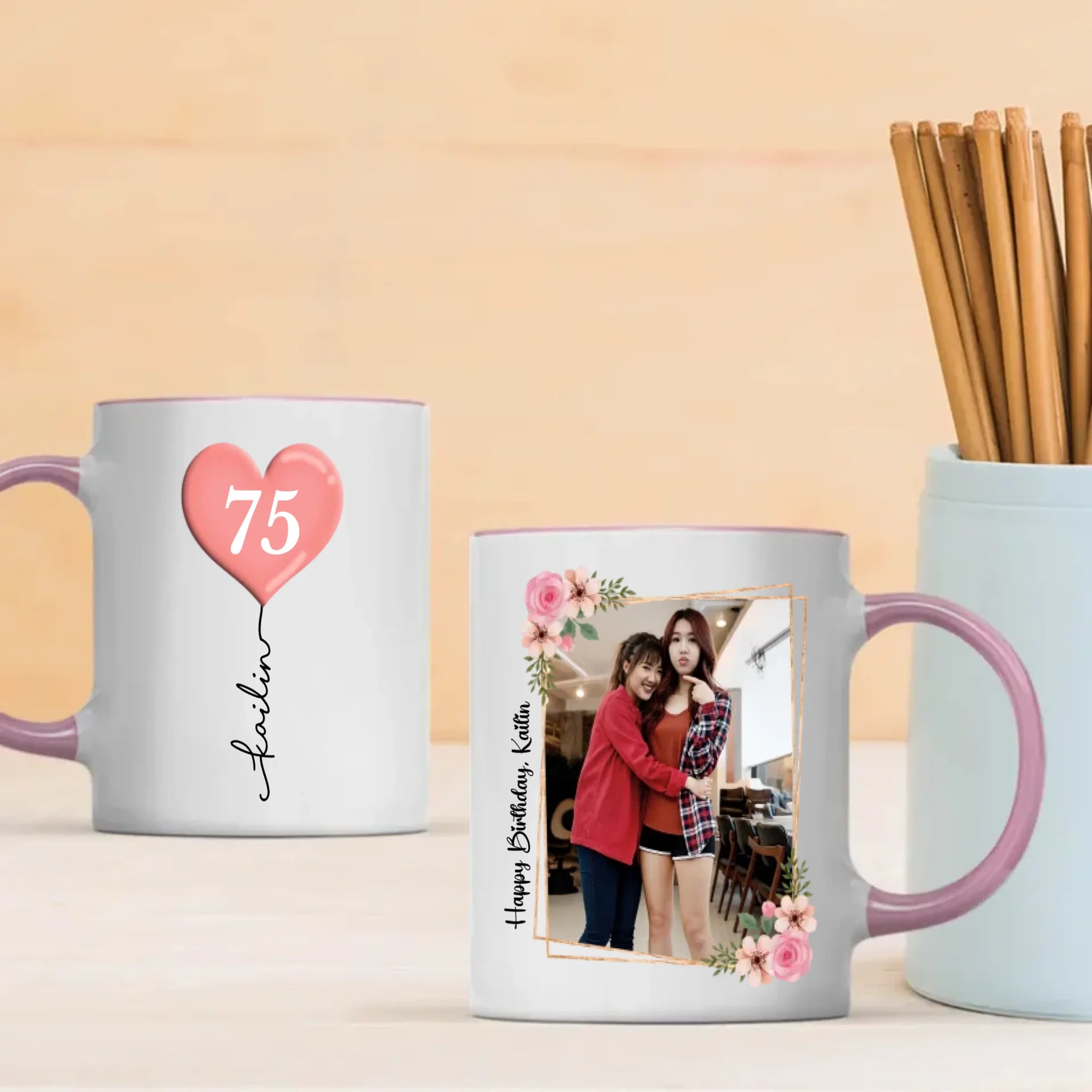 Personalized 75th Birthday Mug – Custom Photo Gift for 75 Year Old Mom or Dad - 89Prints