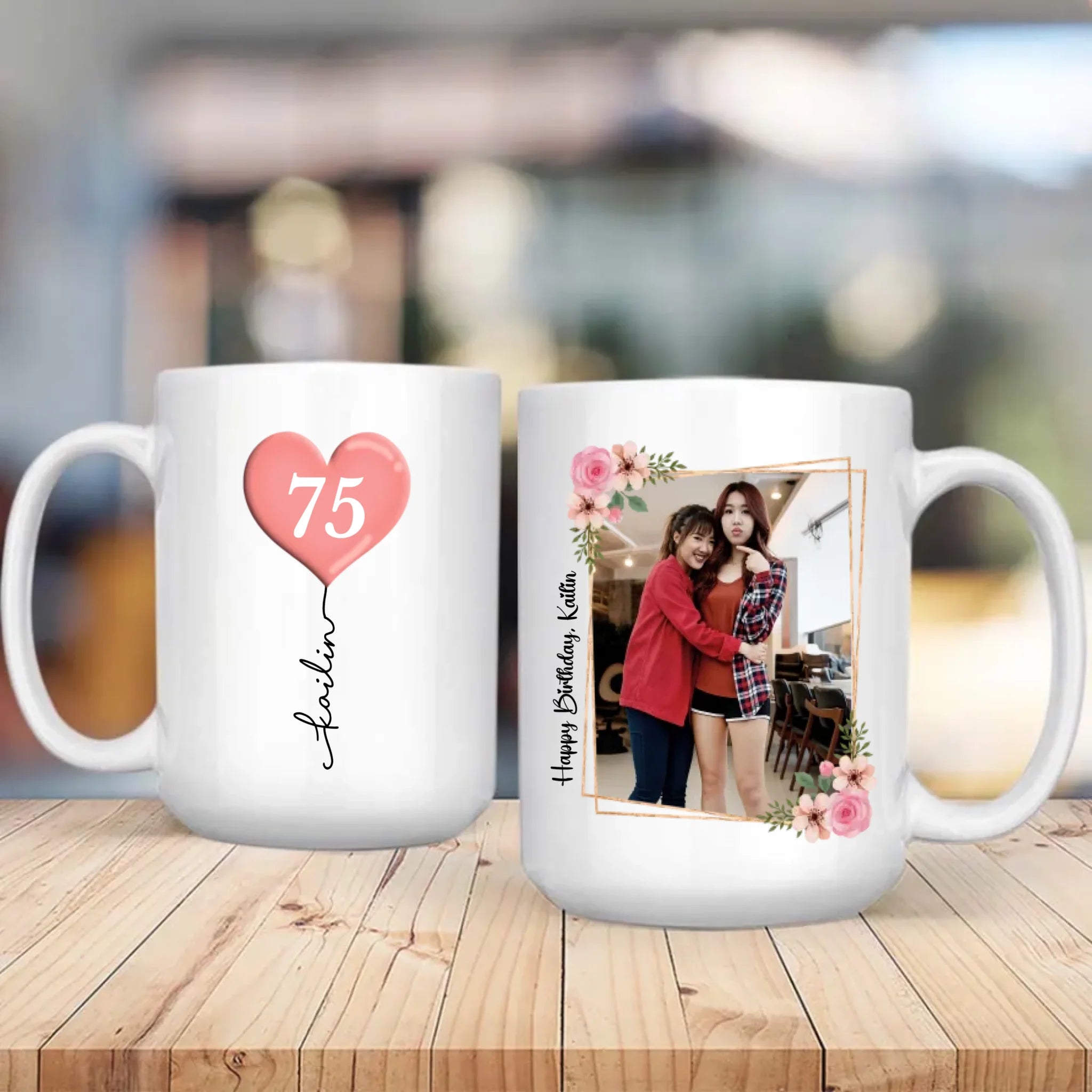Personalized 75th Birthday Mug – Custom Photo Gift for 75 Year Old Mom or Dad - 89Prints