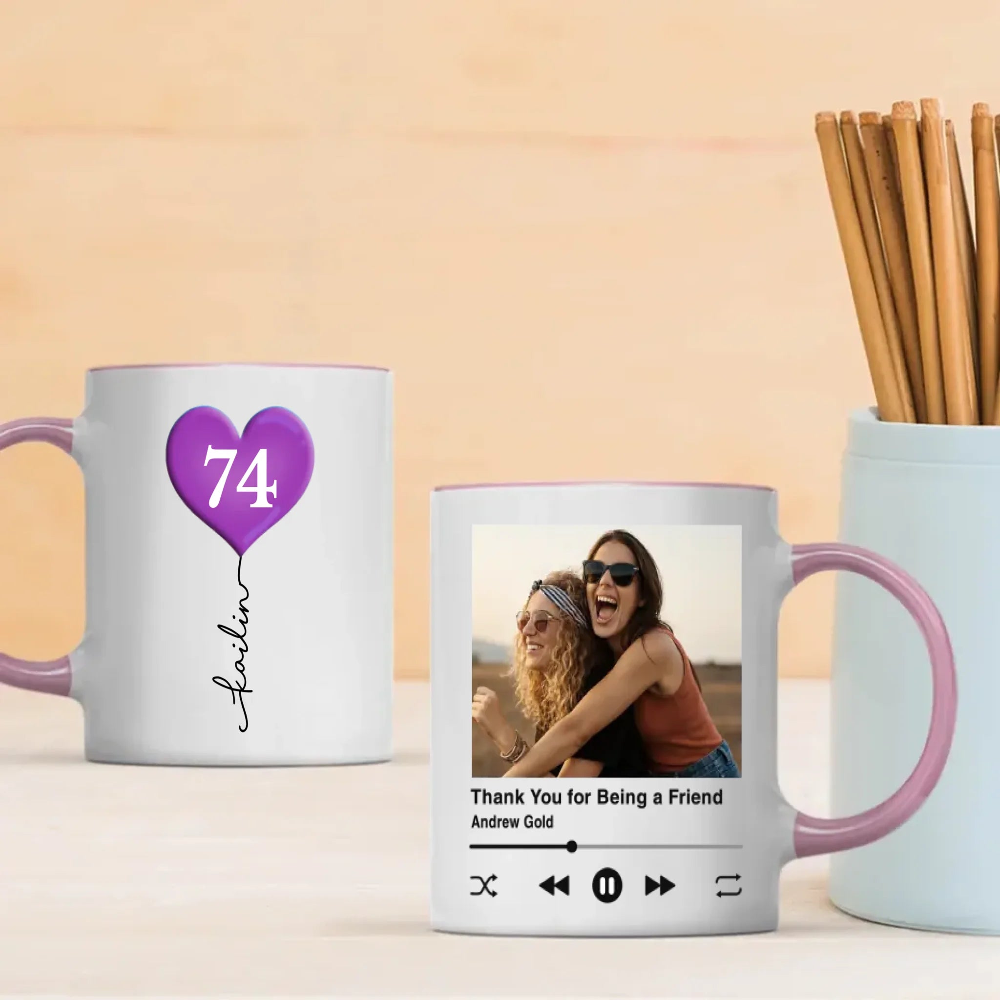 Custom 74th Birthday Mug – Personalized Photo Gift for 74 Year Old - 89Prints