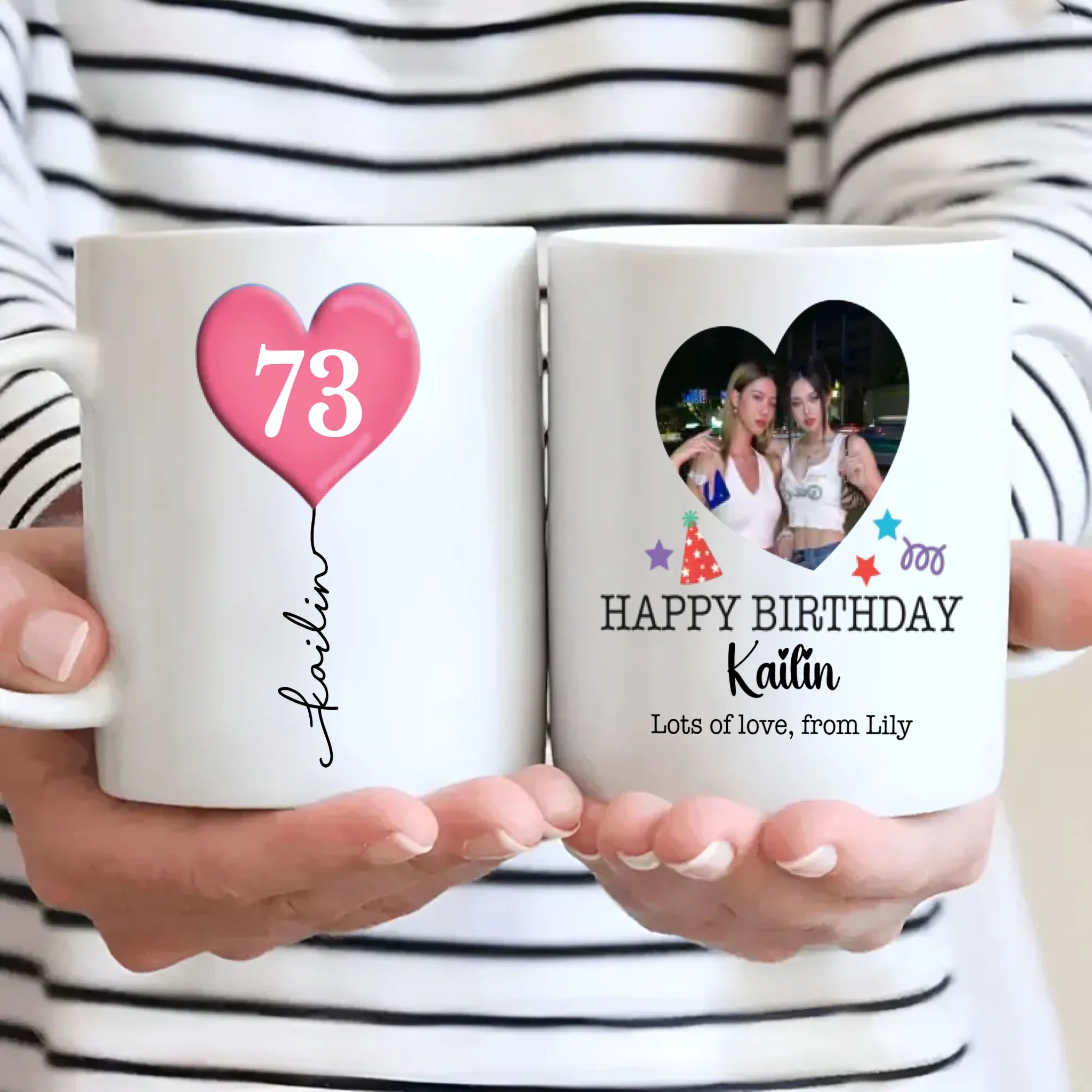 Personalized 73rd Birthday Mug – Custom Photo Gift for Mom, Dad, or Friend - 89Prints