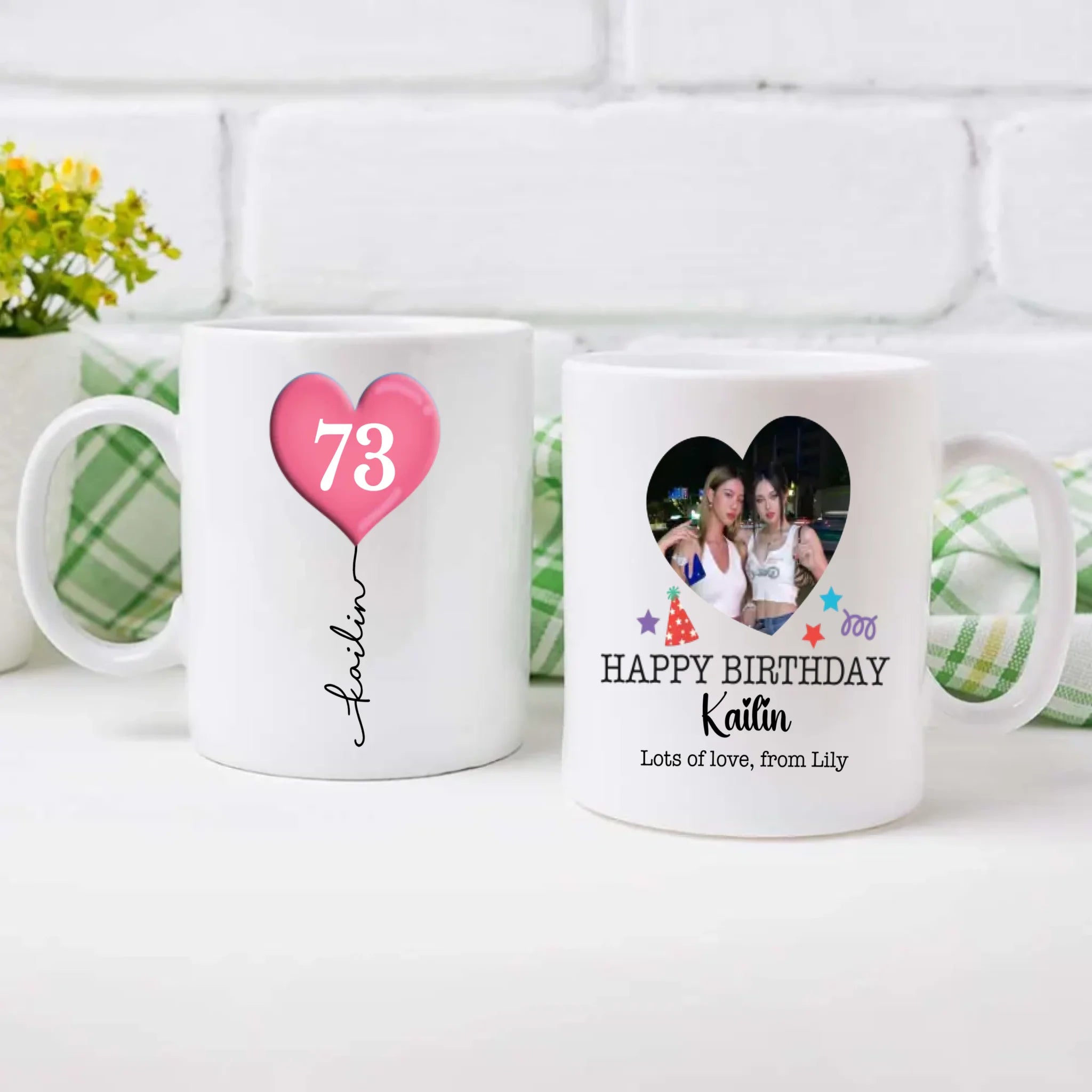 Personalized 73rd Birthday Mug – Custom Photo Gift for Mom, Dad, or Friend - 89Prints