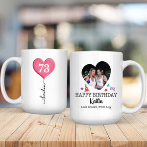 Personalized 73rd Birthday Mug – Custom Photo Gift for Mom, Dad, or Friend - 89Prints